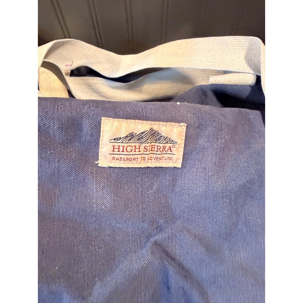 High Sierra Passport to Adventure Blue Canvas Duffel Bag xLarge Travel vintage